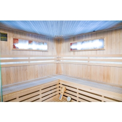 Sauna sucha z piecem MO-EA4 4/5-osobowa 200x180x200cm 8kW